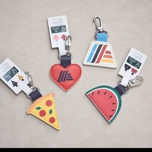 Quarter Keeper Keychain Se with Pizza, Heart, and Watermelon Designs